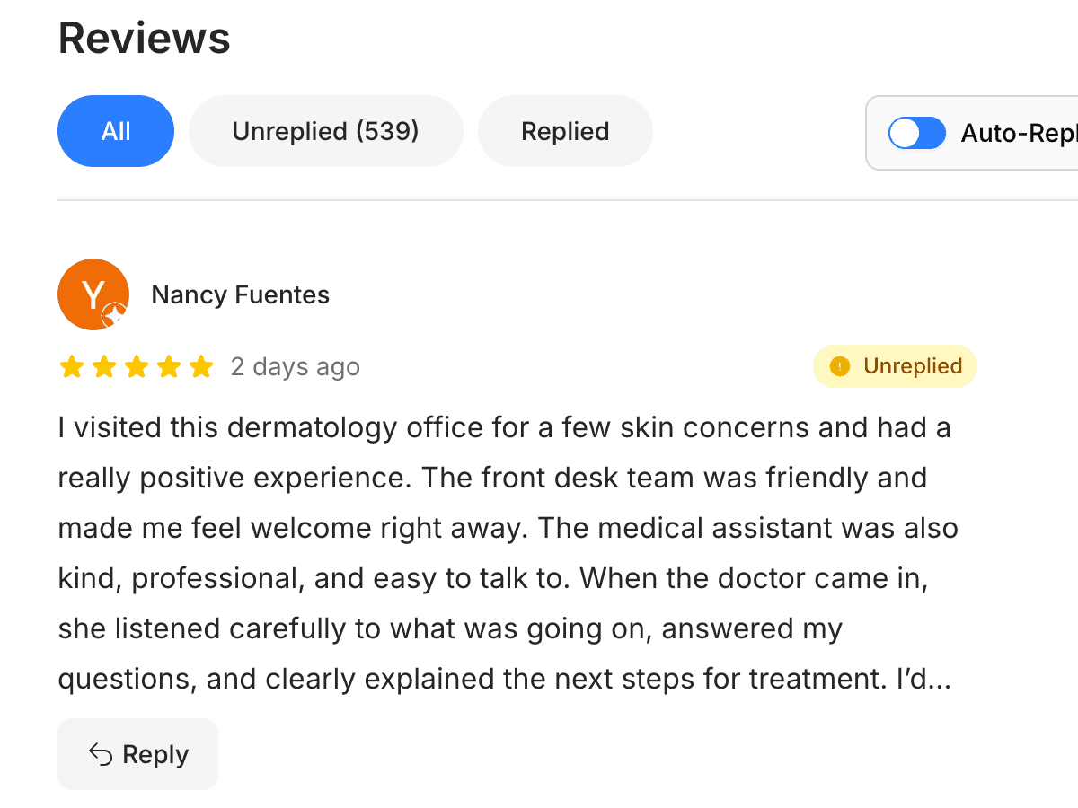 Manage and reply to every review in one place