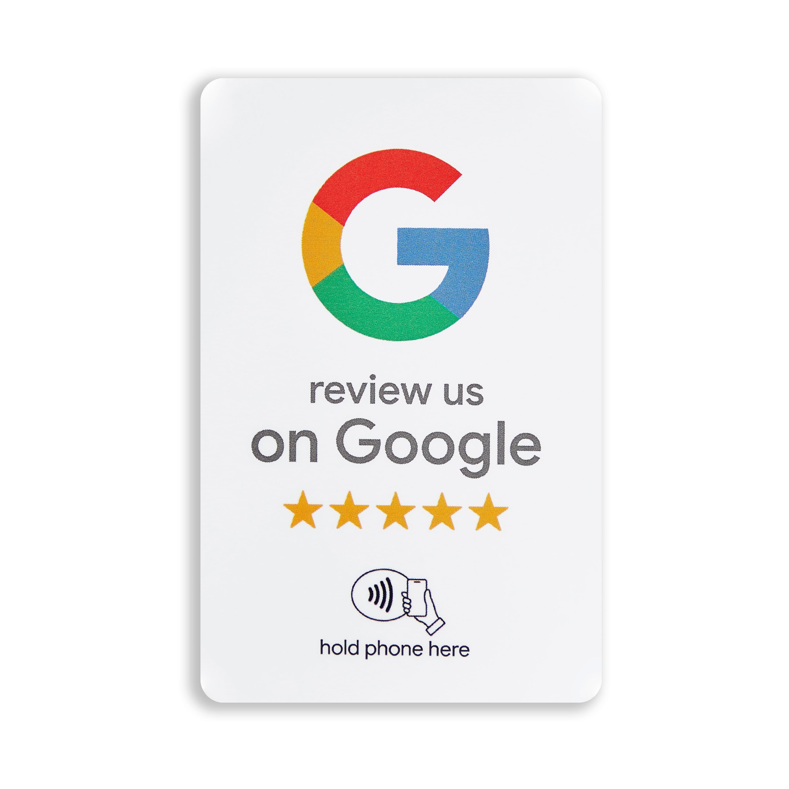 Google Review Card 1-Pack — NFC + QR code tap-to-review card