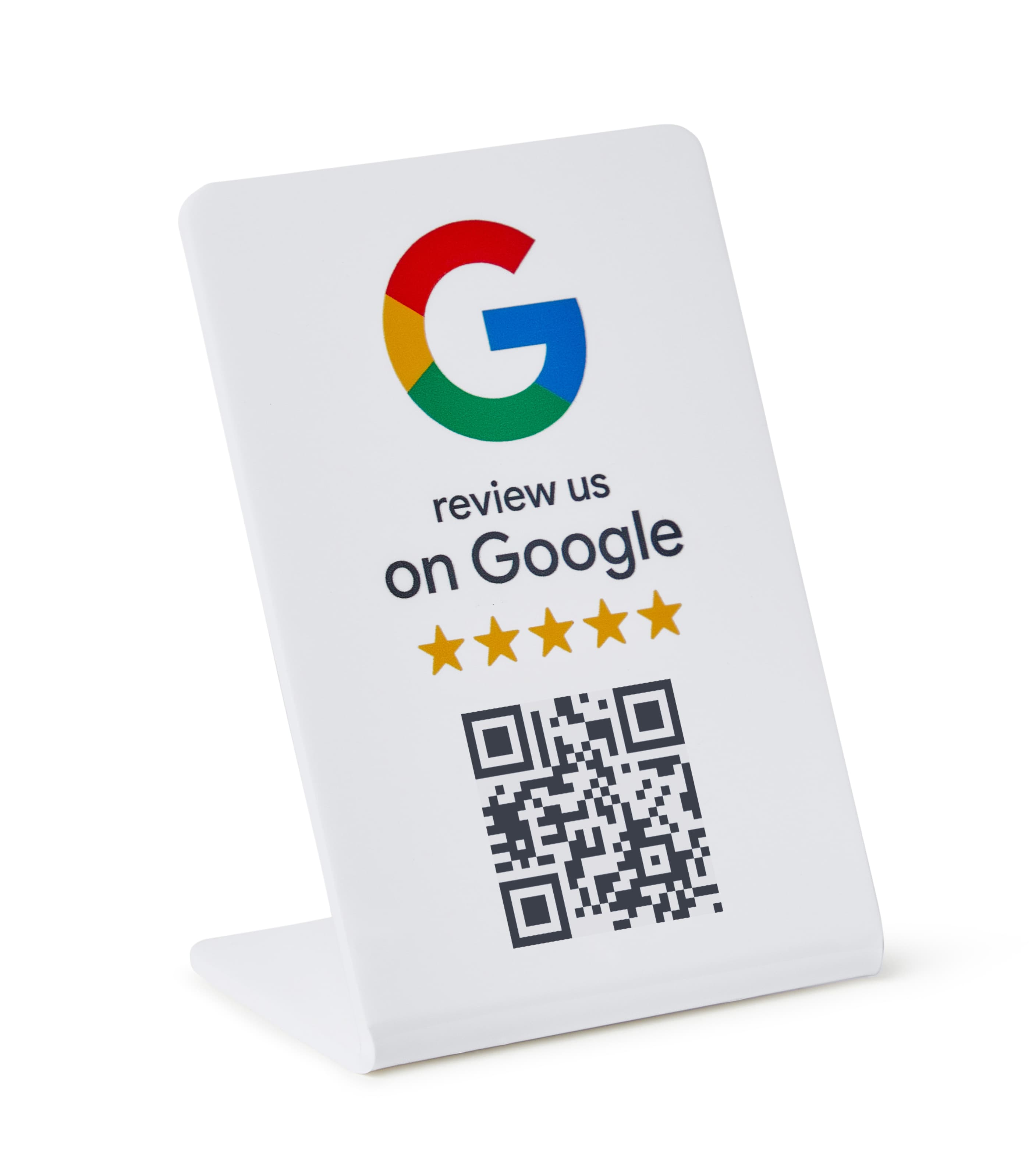 Google Review Stand — NFC + QR code countertop review stand