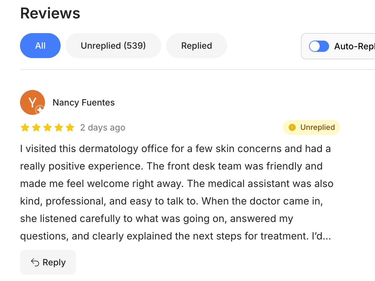ProsperQR drafting an AI review reply